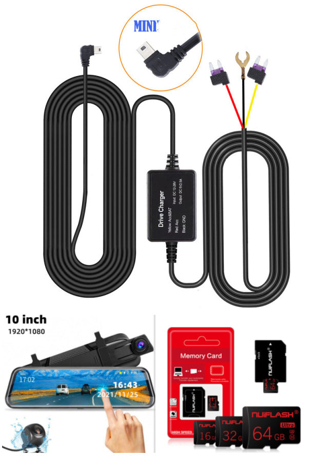 Dual Lens Rearview Mirror Dash Cam